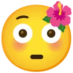 flor de hibisco + cara sonrojada