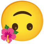flor de hibisco + cara al revés