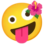 flor de hibisco + cara de loco