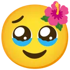 flor de hibisco + cara aguantándose las lágrimas