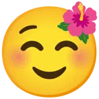 flor de hibisco + cara sonriente