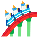 ขวดนม + รถไฟเหาะ