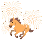 fuochi d’artificio + cavallo