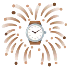 fuochi d’artificio + orologio