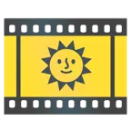pellicola cinematografica + faccina sole