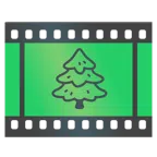 pellicola cinematografica + albero sempreverde