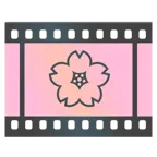 pellicola cinematografica + fiore di ciliegio