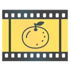 pellicola cinematografica + mandarino