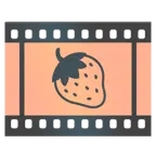 pellicola cinematografica + fragola