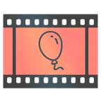 pellicola cinematografica + palloncino