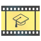 pellicola cinematografica + cappello da laureato
