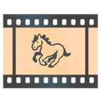 pellicola cinematografica + cavallo