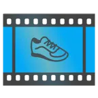 pellicola cinematografica + scarpa sportiva