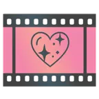 pellicola cinematografica + cuore che luccica