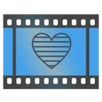 pellicola cinematografica + cuore blu