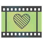 pellicola cinematografica + cuore verde
