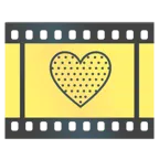 pellicola cinematografica + cuore giallo