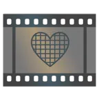 pellicola cinematografica + cuore nero