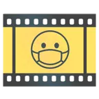 pellicola cinematografica + faccina con mascherina