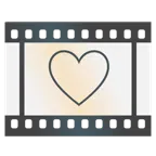 pellicola cinematografica + cuore bianco