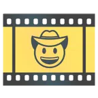pellicola cinematografica + faccina con cappello da cowboy