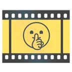 pellicola cinematografica + faccina che zittisce