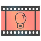 pellicola cinematografica + guantone da pugilato