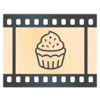 pellicola cinematografica + cupcake
