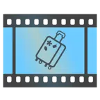 pellicola cinematografica + valigia