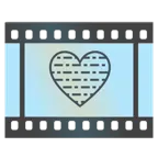 pellicola cinematografica + cuore azzurro