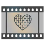 pellicola cinematografica + cuore grigio