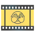 pellicola cinematografica + faccina che sbircia tra le dita