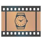 pellicola cinematografica + orologio