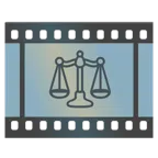 pellicola cinematografica + bilancia a doppio piatto