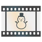 pellicola cinematografica + pupazzo di neve senza neve