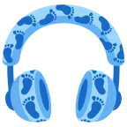 cuffie + impronta di piedi
