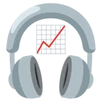 cuffie + grafico con andamento positivo