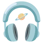 cuffie + pianeta con satellite
