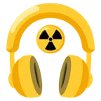 cuffie + simbolo della radioattività