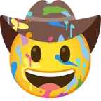 tavolozza + faccina con cappello da cowboy
