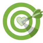 bersaglio + cuore verde