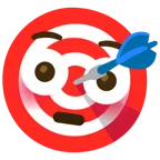 bersaglio + faccina imbarazzata