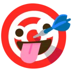 bersaglio + faccina impazzita