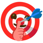 bersaglio + faccina che zittisce