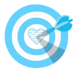 bersaglio + cuore azzurro