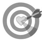 bersaglio + cuore grigio