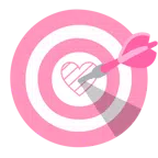bersaglio + cuore rosa