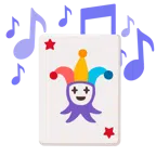 musical notes + joker