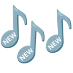 musical notes + NEW button
