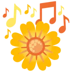 musical notes + blossom